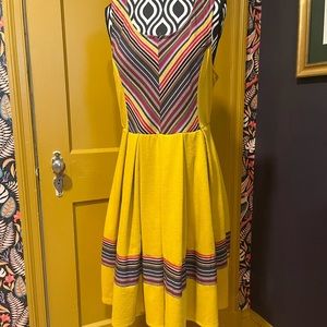 Yellow and rainbow twee style dress 👗